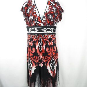 Adrianna Papell Paisley Short Sleeve Sz 10 Dress
